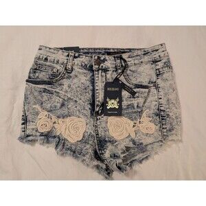 Iris Los Angeles Women's Blue and White Shorts Size Large (28-29 Size?)